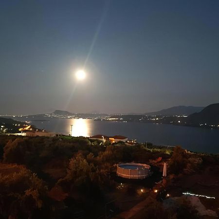 Souda Bay View With Private Pool Near Chania City Chrissi Akti Chania Exterior foto